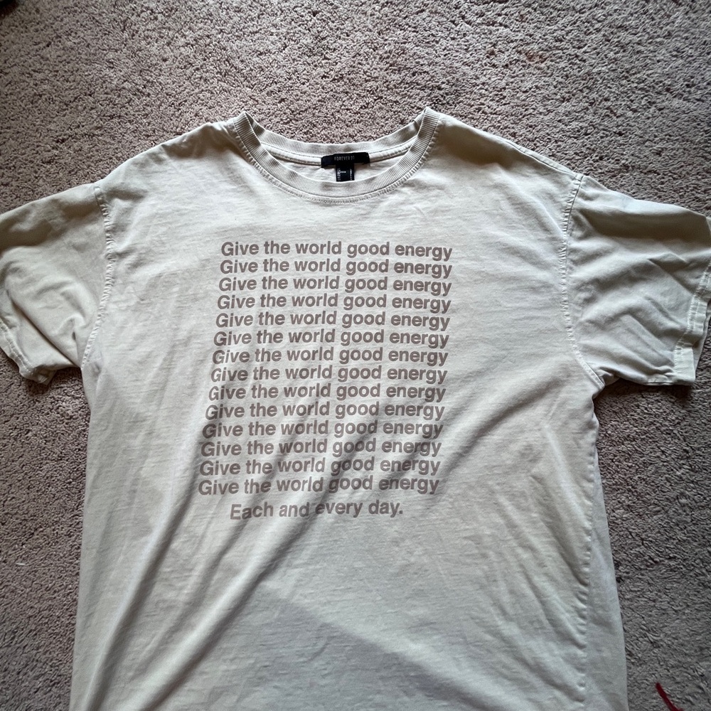 Light Green Cream Graphic Tee